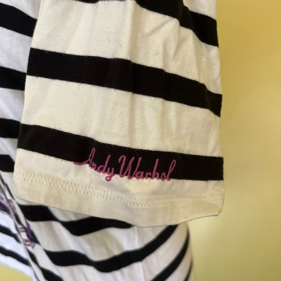 Uniqlo SPRZ NY Andy Warhol Black and White Striped Campbells Soup Tee Size Small - Picture 4 of 8
